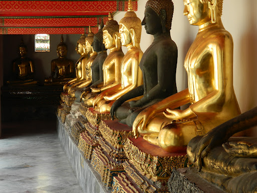 Enlightenment Buddha -Signifies insight, purity of character, and self-mastery.
Photo taken on SE Asia trip – Grand Palace in Bangkok, Thailand - 2/2012 - 3/2012