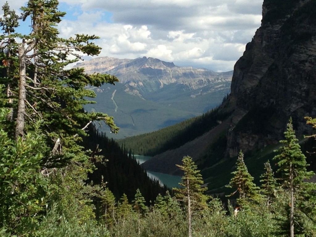 Absolutely Mesmerizing views at Lake Louise in Banff National Park on our hike up the Canadian Rocky Mts - 8/2013